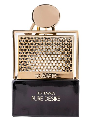 Frasco de Rave Pure Desire Gold, de Lattafa Perfumes