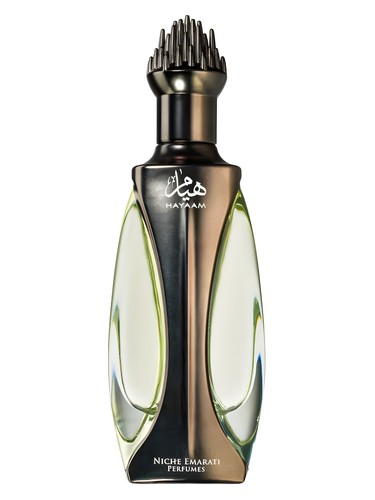 Frasco de Niche Emarati Hayaam, de Lattafa Perfumes