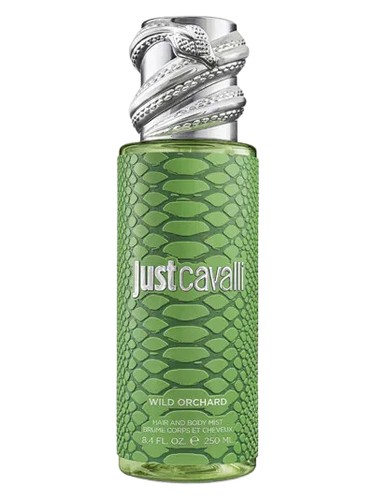 Frasco de Wild Orchard Body Mist, de Roberto Cavalli