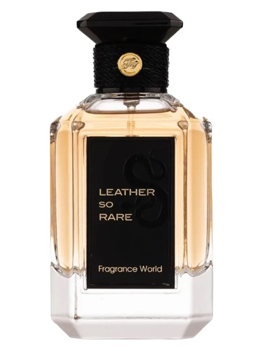 Frasco de Leather So Rare, de Fragrance World