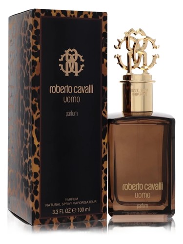 Frasco de Uomo Parfum, de Roberto Cavalli