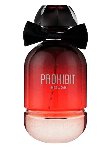 Frasco de Prohibit Rouge, de Fragrance World