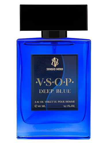 Frasco de VSOP Deep Blue, de Sergio Nero