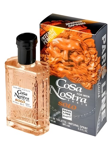 Frasco de Cosa Nostra Solo, de Paris Line Parfums