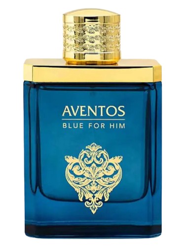 Frasco de Aventos Blue for Him, de Fragrance World