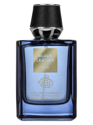 Frasco de Black Leather, de Fragrance World