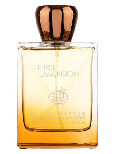 Frasco de Three Dimensions, de Fragrance World