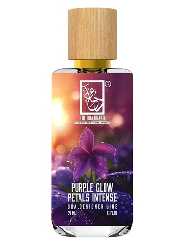 Frasco de Purple Glow Petals Intense, de The Dua Brand