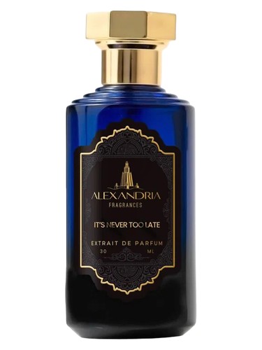 Frasco de It's Never Too Late, de Alexandria Fragrances