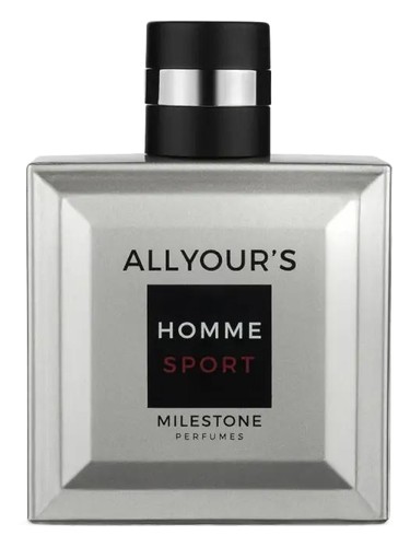Frasco de All Yours Homme Sport, de Milestone Perfumes