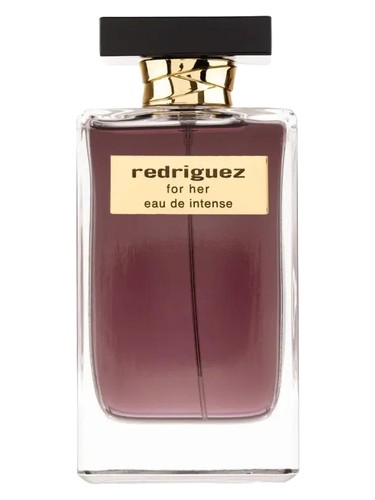 Frasco de Redriguez For Her Eau de Intense, de Fragrance World