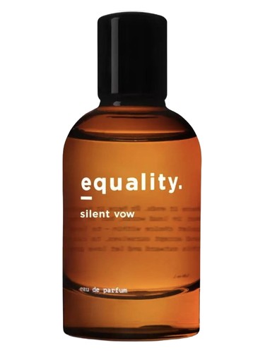 Frasco de Silent Vow, de Equality. Fragrances
