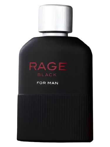 Frasco de Rage Black, de Fragrance World