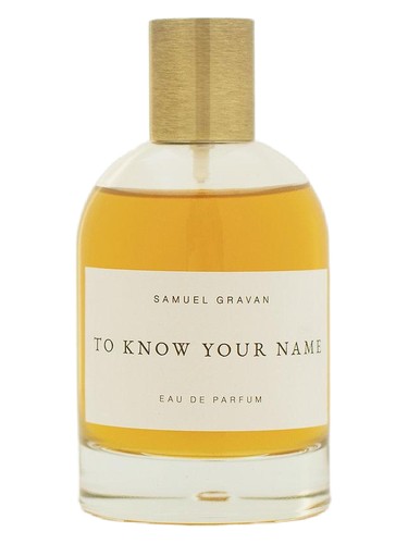 Frasco de To Know Your Name, de Samuel Gravan