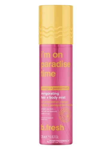 Frasco de i'm on paradise time invigorating hair + body mist, de b.fresh