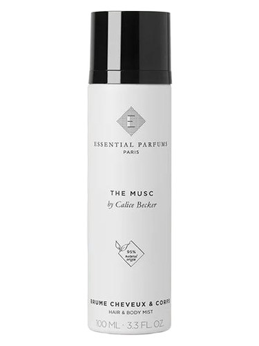 Frasco de The Musc Hair & Body Mist, de Essential Parfums