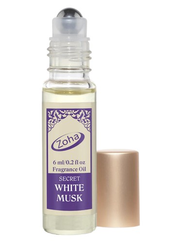 Frasco de White Musk Perfume Oil Roll On, de Zoha Fragrances