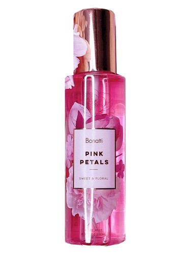 Frasco de Pink Petals Body Mist, de Bonatti