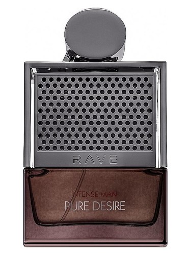 Frasco de Rave Pure Desire Intense Man, de Lattafa Perfumes
