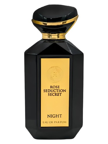 Frasco de Rose Seduction Secret Night, de Fragrance World