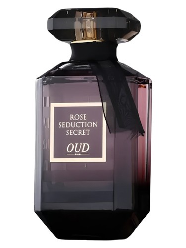 Frasco de Rose Seduction Secret Oud, de Fragrance World