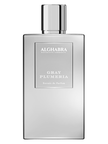 Frasco de Gray Plumeria, de Alghabra Parfums