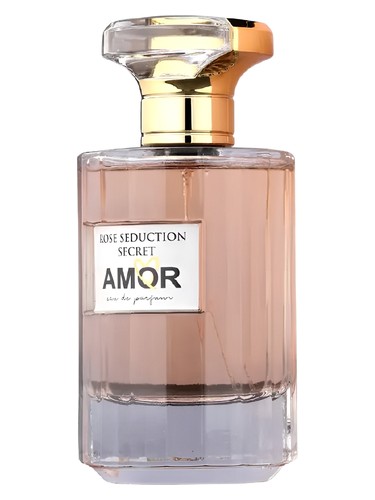 Frasco de Rose Seduction Secret Amor, de Fragrance World