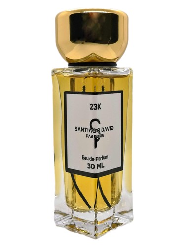 Frasco de 23K, de Santiago David Parfums