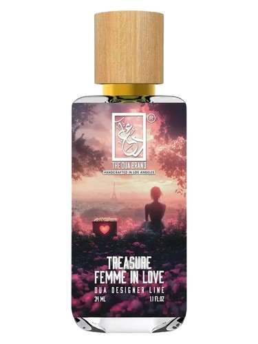 Frasco de Treasure Femme in Love, de The Dua Brand