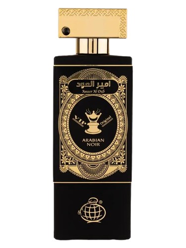 Frasco de Ameer Al Oud Arabian Noir, de Fragrance World