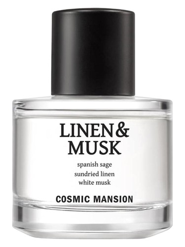 Frasco de Linen & Musk, de Cosmic Mansion