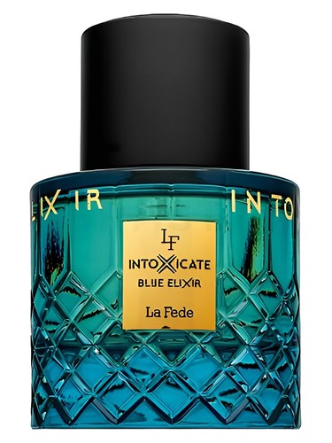 Frasco de La Fede Intoxicate Blue Elixir, de Khadlaj Perfumes