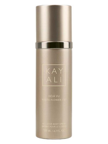 Frasco de Déjà Vu White Flower | 57 All Over Body Spray, de Kayali Fragrances