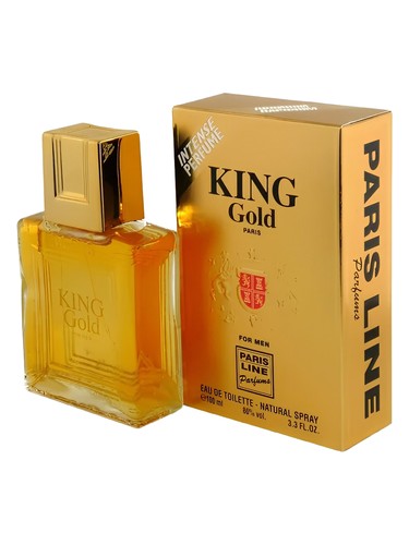 Frasco de King Gold, de Paris Line Parfums