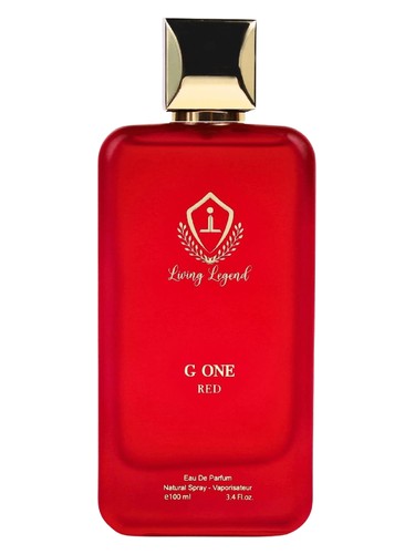 Frasco de Living Legend G One Red, de Bellissimo Perfumes