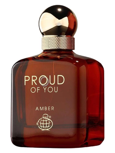 Frasco de Proud of You Amber, de Fragrance World