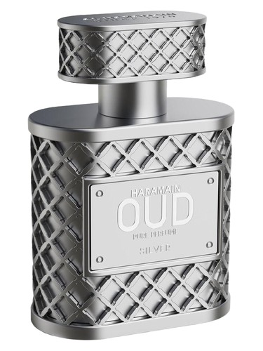 Frasco de Oud Silver, de Al Haramain Perfumes