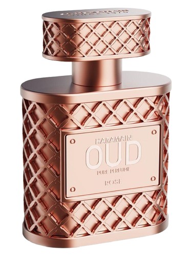 Frasco de Rose Oud, de Al Haramain Perfumes