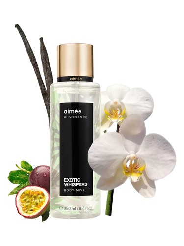 Frasco de Exotic Whispers Body Mist, de Aimée
