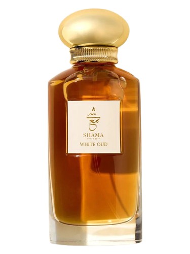 Frasco de White Oud, de Shama Perfumes