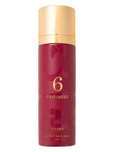 Frasco de Cashmere 6 Body Spray, de Shama Perfumes