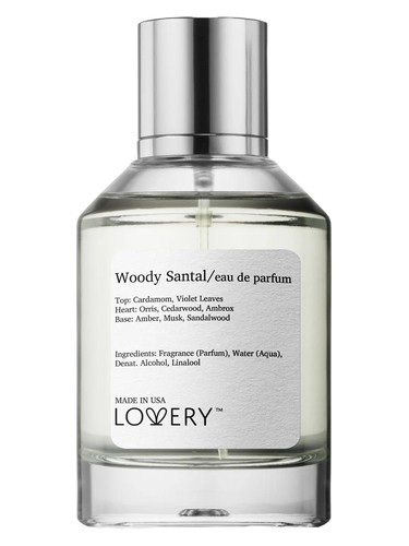 Frasco de Woody Santal, de Lovery