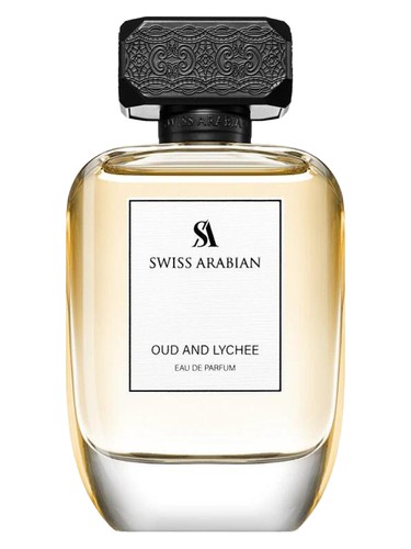 Frasco de Oud & Lychee, de Swiss Arabian