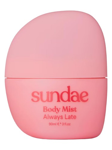 Frasco de Always Late Body Mist, de Sundae