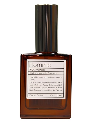 Frasco de Homme, de Aux Paradis