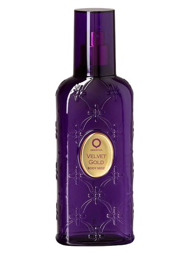 Frasco de Velvet Gold Body Mist, de Orientica Premium