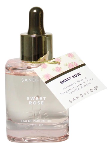 Frasco de Sweet Rose Perfume Oil, de Sand + Fog