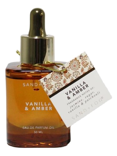 Frasco de Vanilla & Amber Oil Perfume, de Sand + Fog