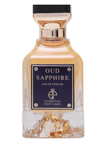 Frasco de Oud Sapphire, de Essential Perfumes