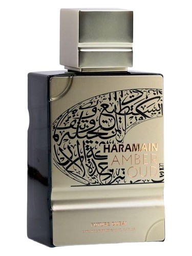 Frasco de Amber Oud Future Dubai, de Al Haramain Perfumes